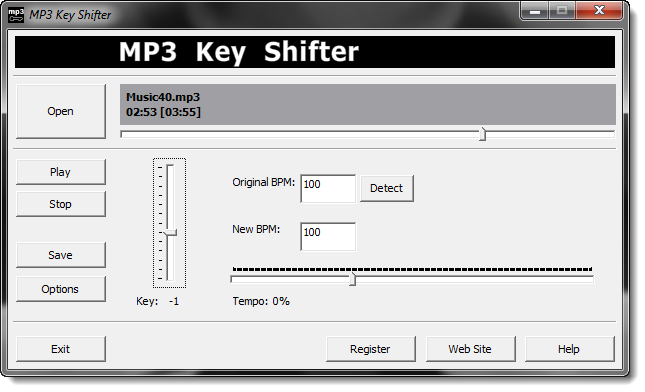 MP3 Key Shifter 3.3 Nâng Hạ Tone Nhạc